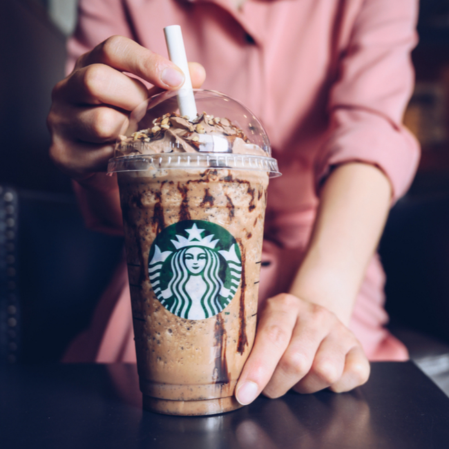 chocolate starbucks frappuccino with whipped cream