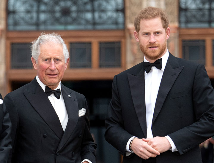 King Charles with Prince Harry