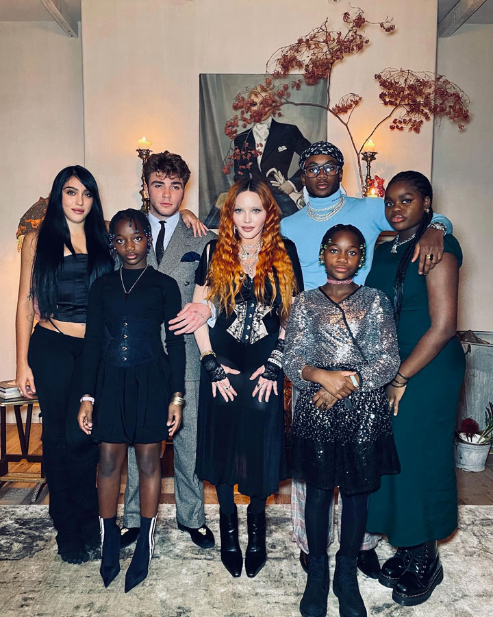 Madonna Thanksgiving Instagram picture with children