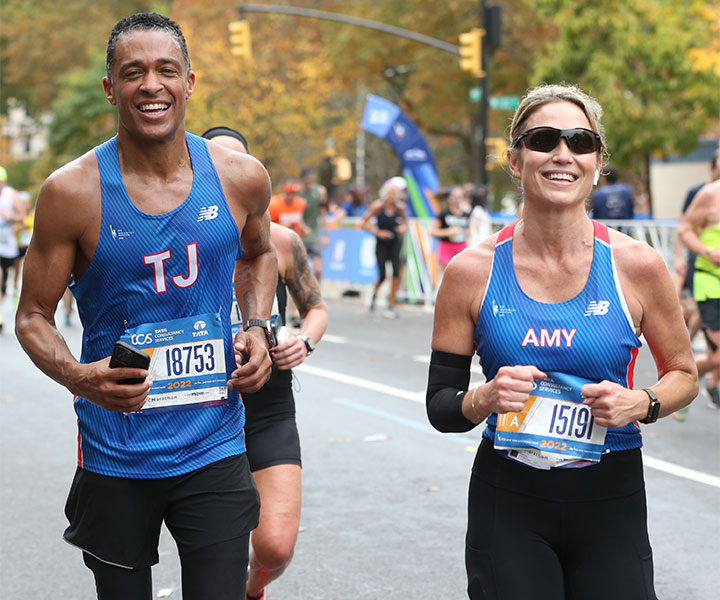 TJ Holmes Amy Robach running