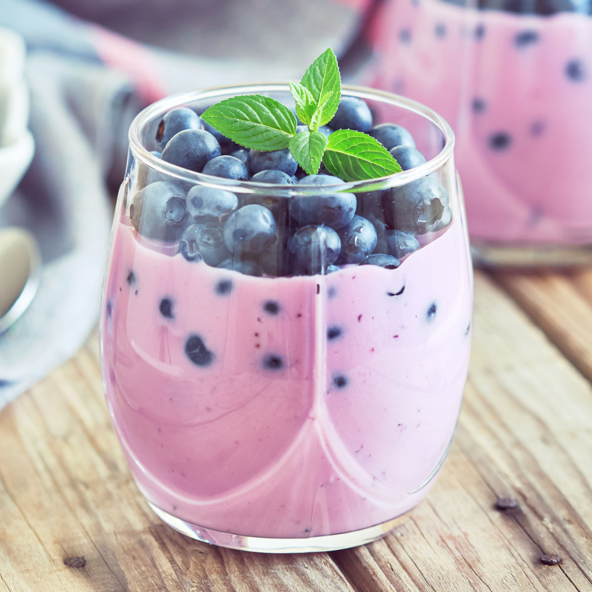 Blueberry yogurt.