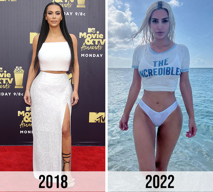 Kim Kardashian weight loss before and after