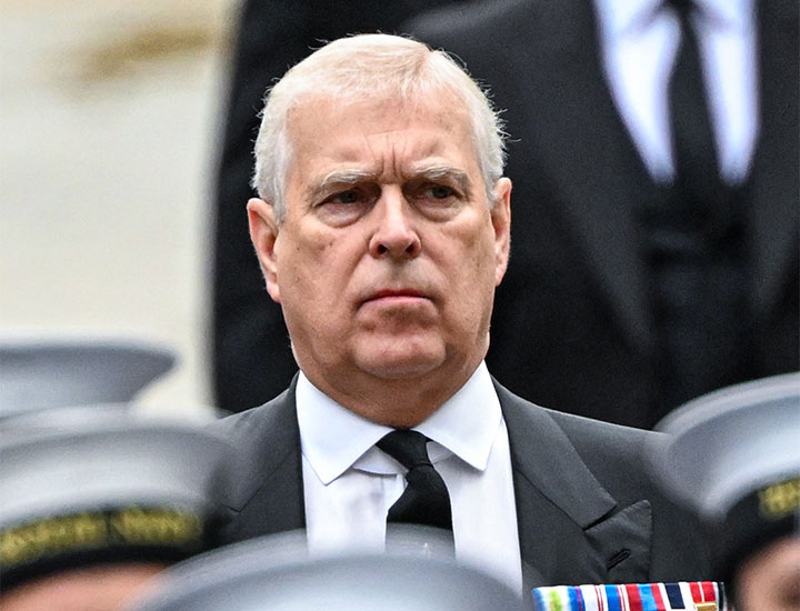 Prince Andrew the Queen's funeral