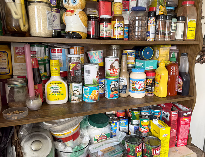 home pantry full of snacks