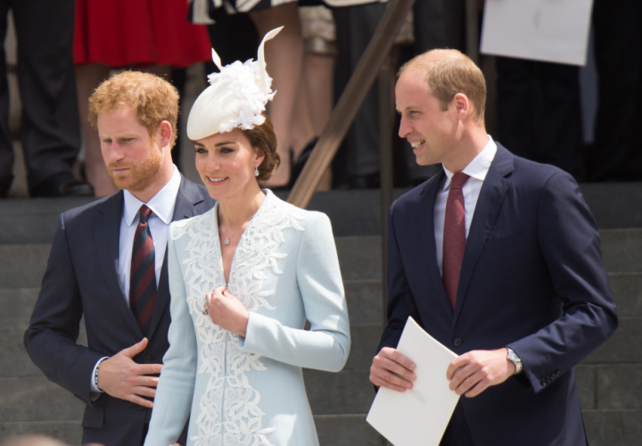 Prince William, Prince Harry, and Kate Middleton.