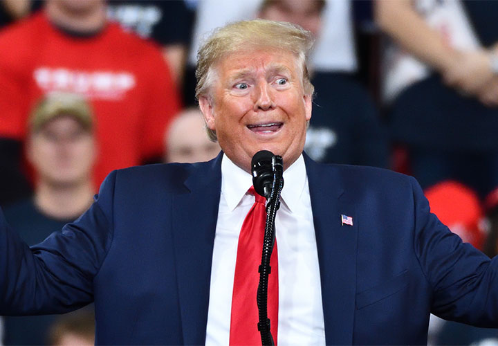 Donald Trump crazy face