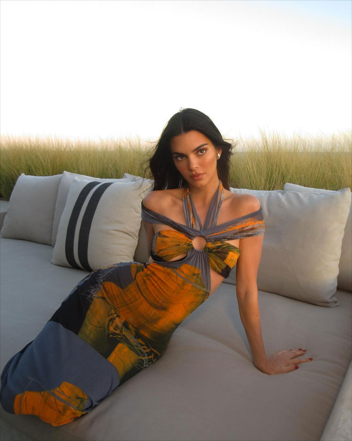 Kendall Jenner vintage Jean Paul Gaultier dress Instagram