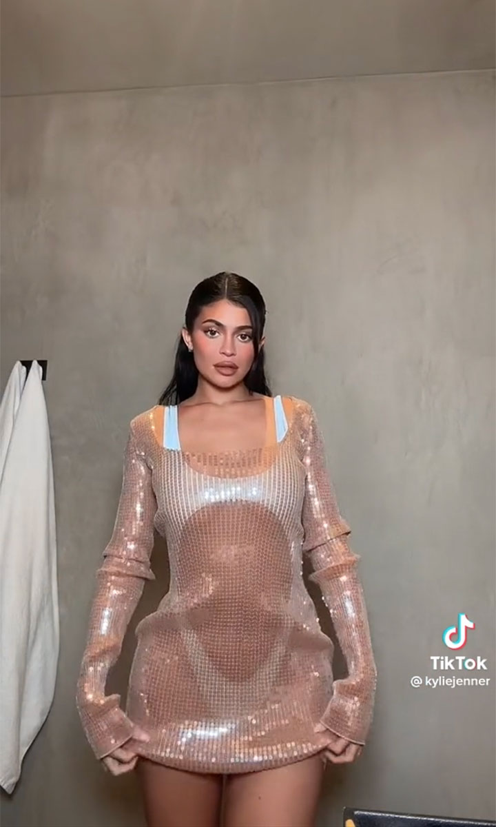 Kylie Jenner Alexander Wang dress cutout swimsuit Mexico TikTok get ready with me