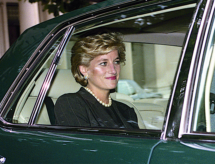 Princess Diana green car