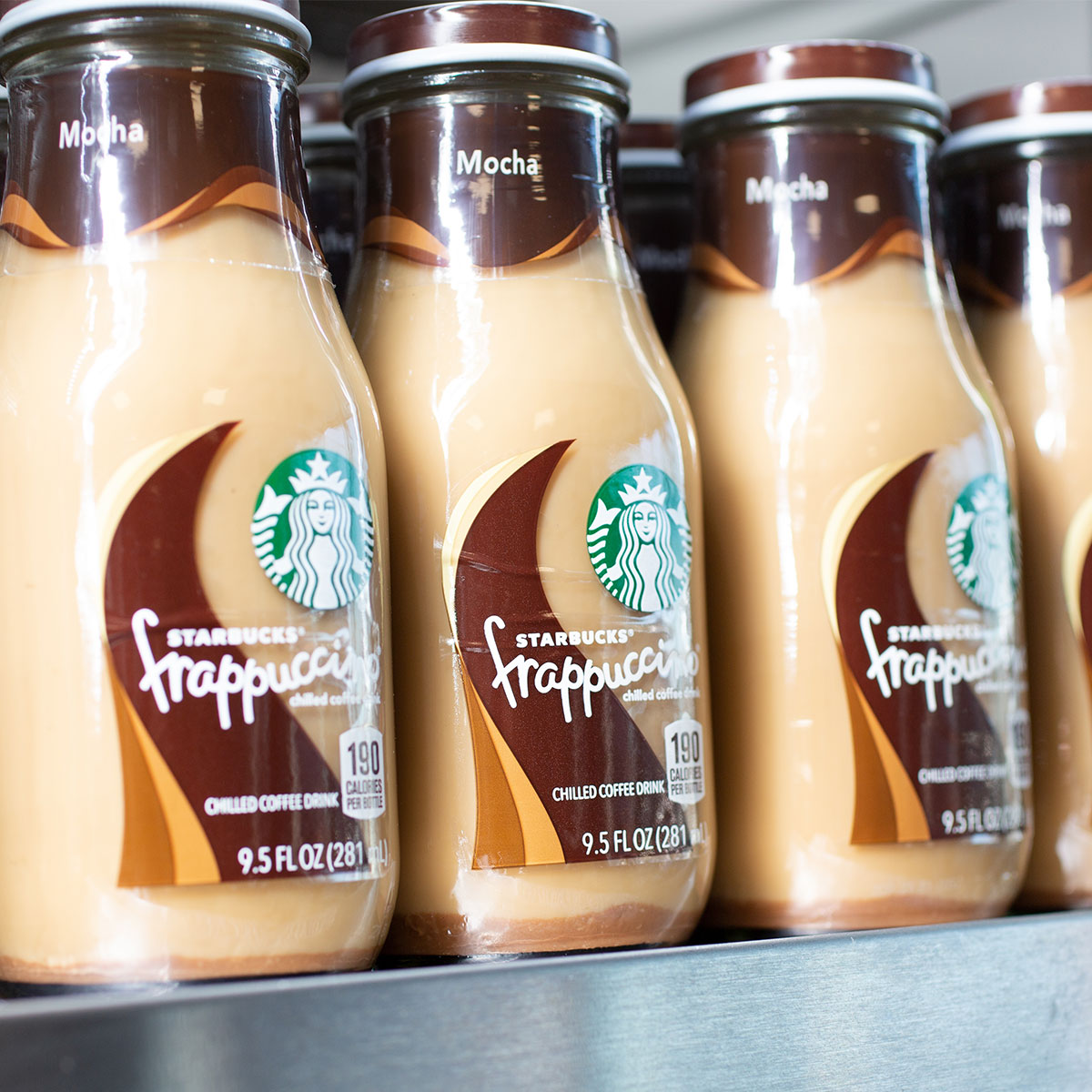 frappuccino starbucks glass bottles store shelf fridge