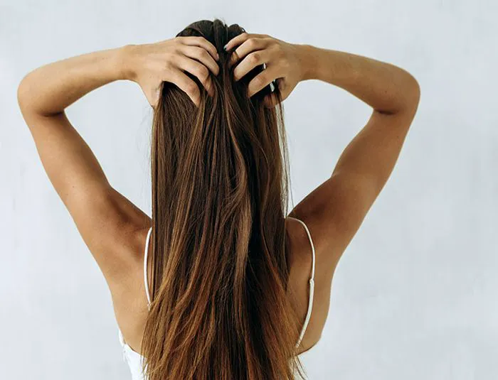 Healthy long hair.