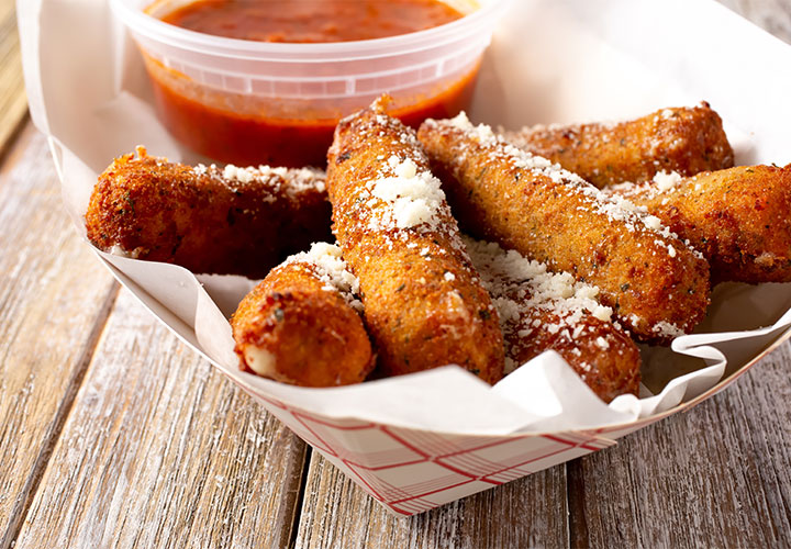 Mozzarella sticks.