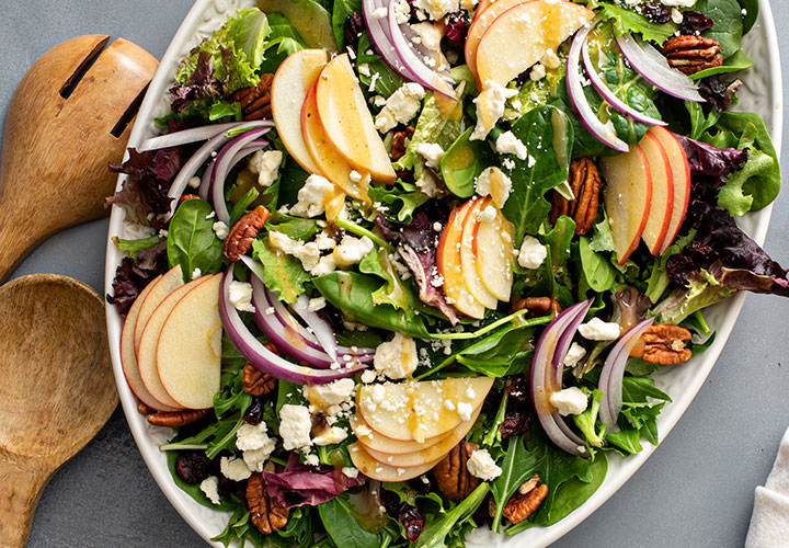 Salad with fruits and nuts.