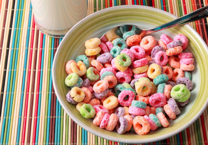 Sugary cereals.