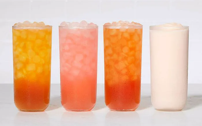 Refreshing iced teas from Chick-Fil-A served in clear cups.