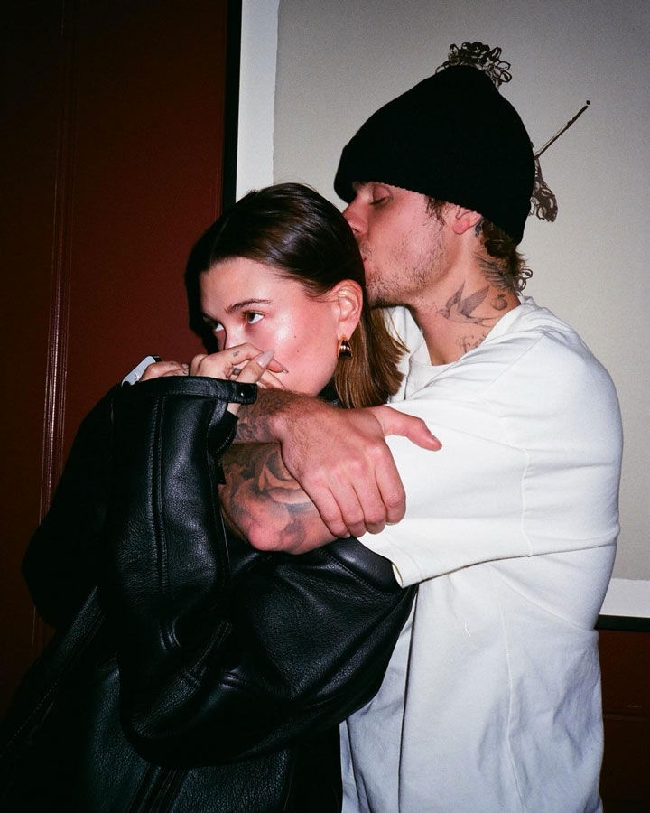 Hailey Bieber Justin Bieber Instagram picture hug