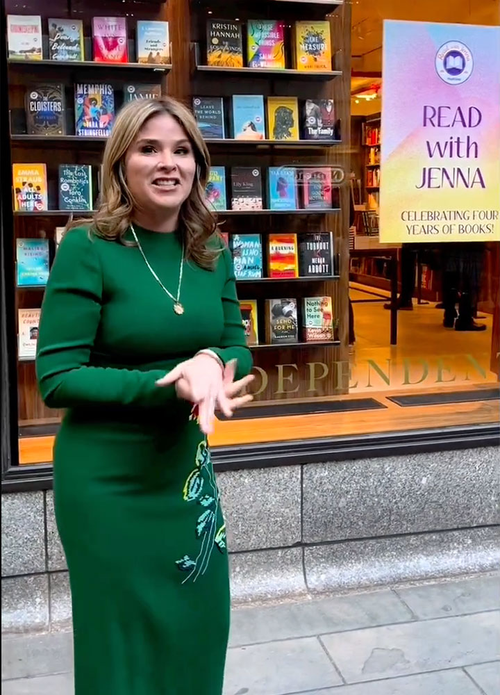 Jenna Bush Hager green dress Read with Jenna event New York Instagram