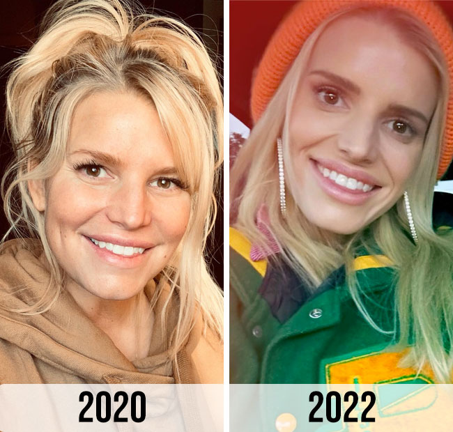 Jessica Simpson face weight loss before and after