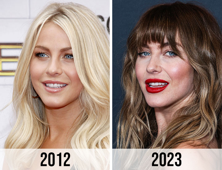 Julianne Hough before and after transformation 2012 to 2023