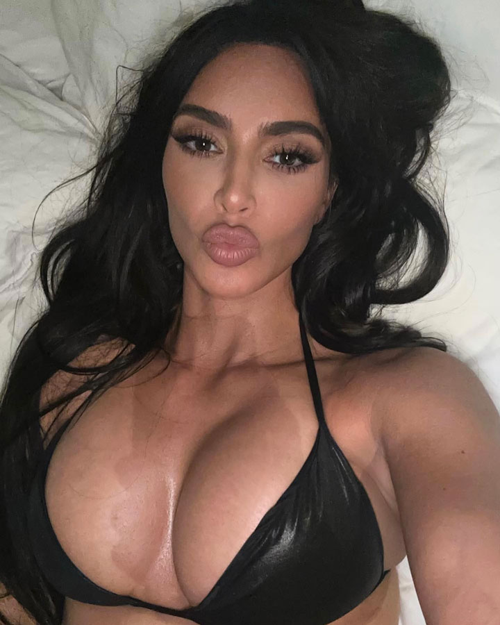 Kim Kardashian Instagram picture shadow duck lips