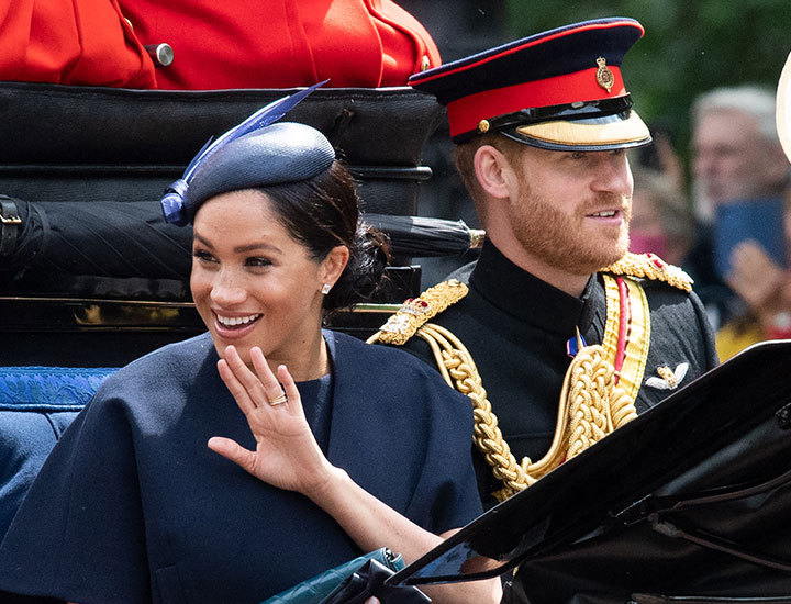 Meghan and Harry Trooping the Colour
