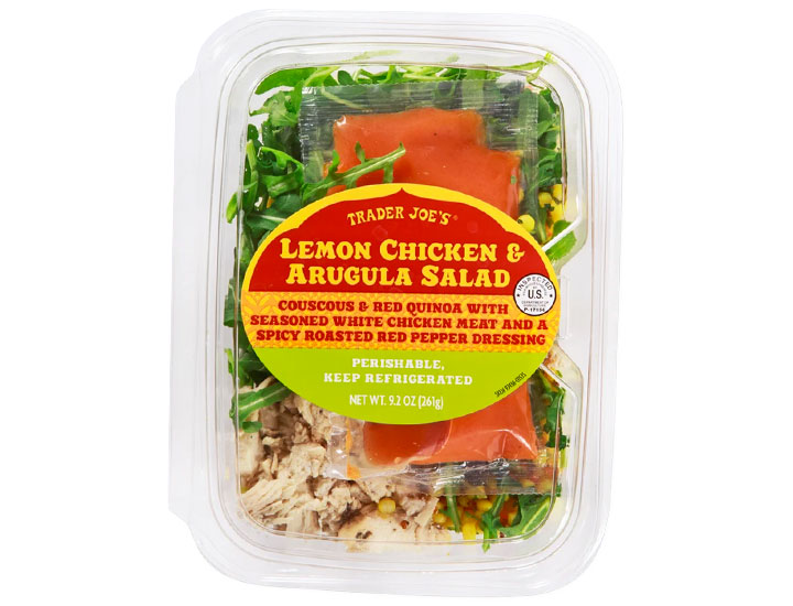 trader joe's lemon chicken and arugula salad