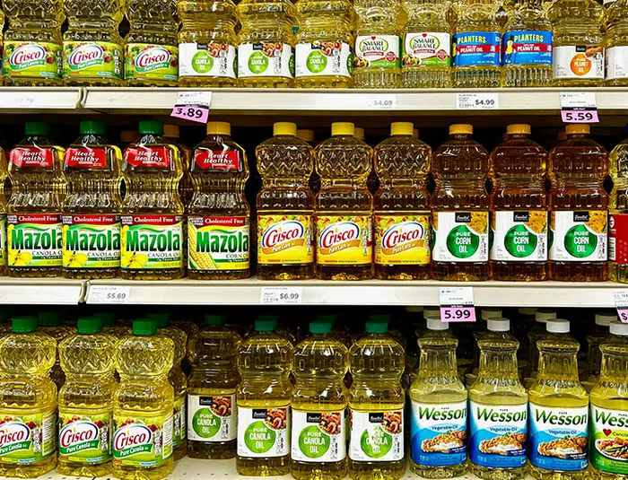 Cooking oil at grocery store.