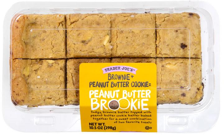 Package of Trader Joe's Peanut Butter Brookie dessert