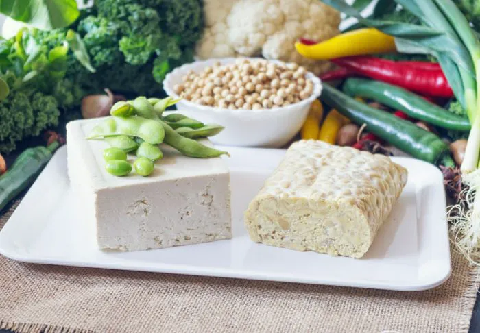 Tofu and tempeh.