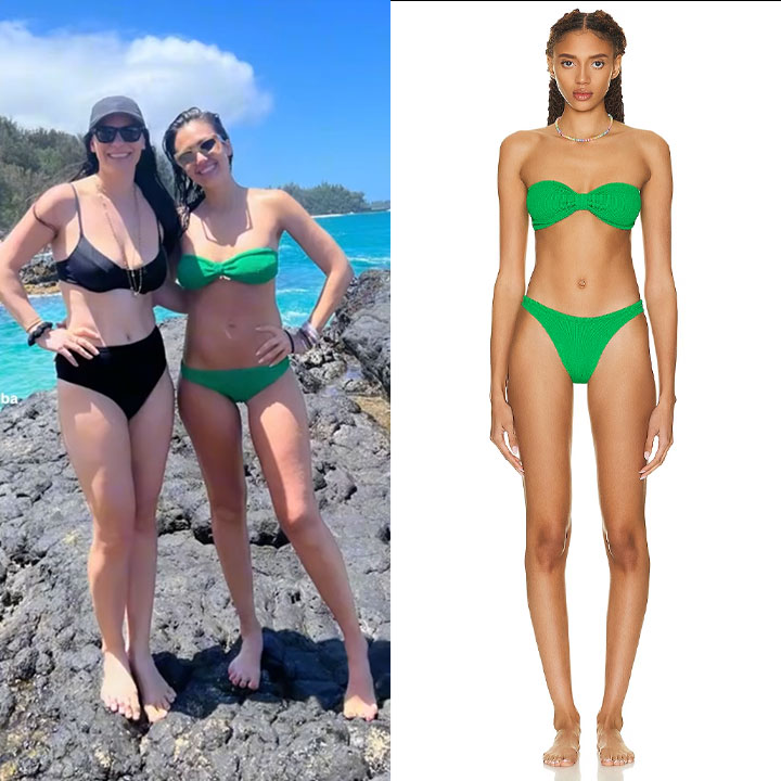 Jessica Alba Hunza G green bandeau bikini Hawaii