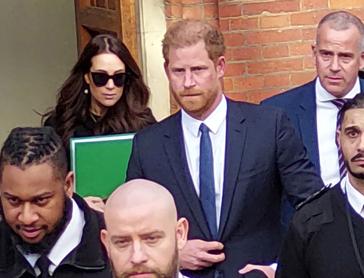 Prince Harry leaving court