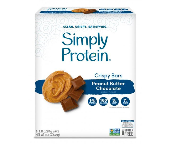 Simply Protein box of Peanut Butter Clusters