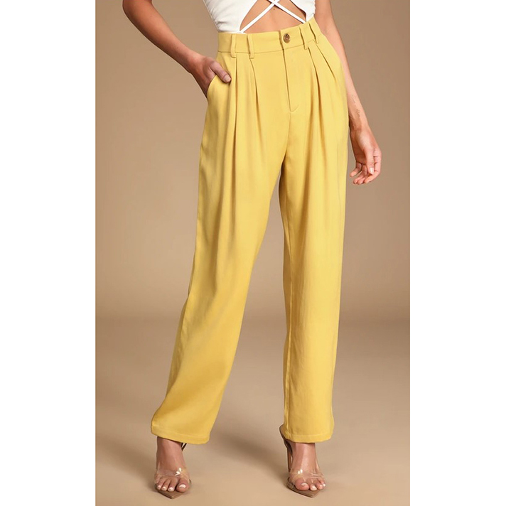 Sophisticated take high-waisted trouser pants