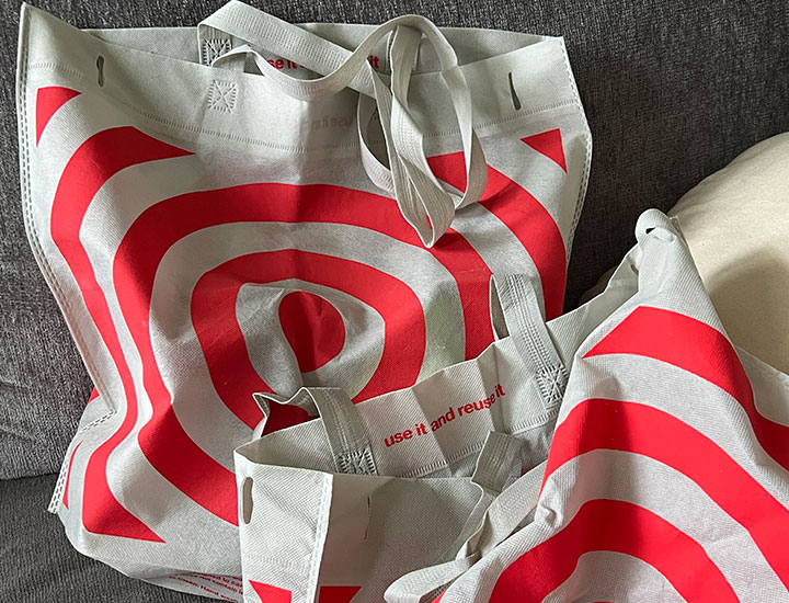 Target reusable bags