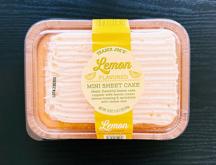 trader joe's lemon mini sheet cake