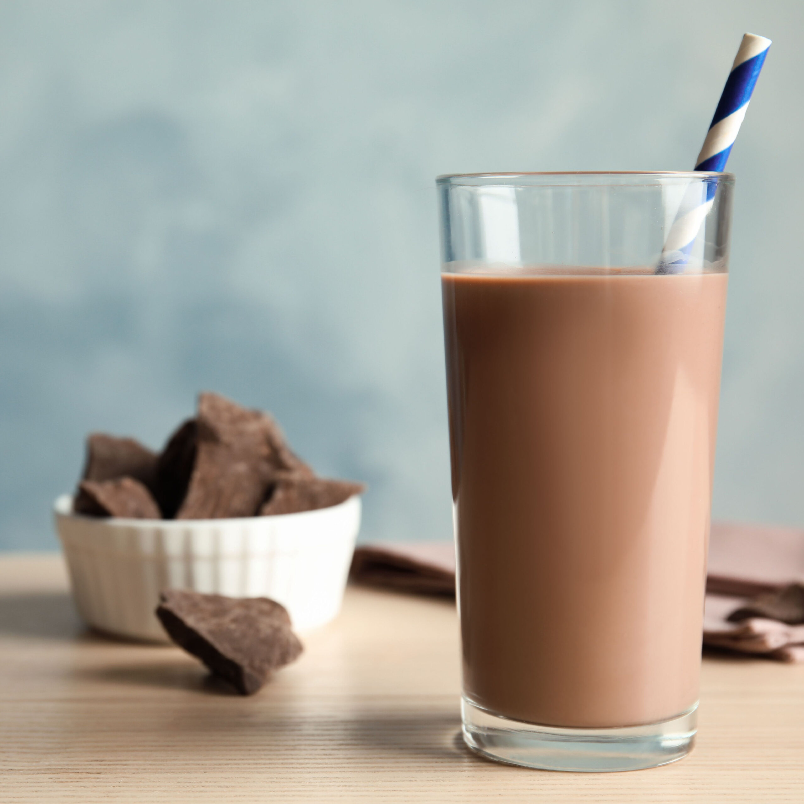 glass of chocolate milk