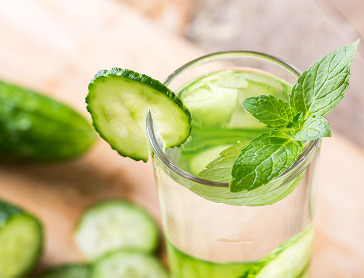 Cucumber and mint drink