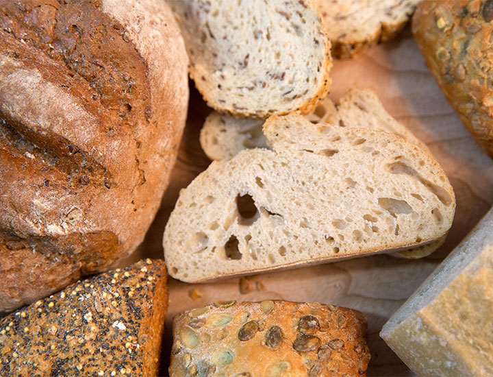 Sliced artisan bread