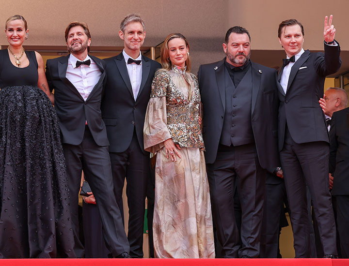 Brie Larson Cannes Film Festival 2023 gold Chanel dress Jeanne du Barry screening