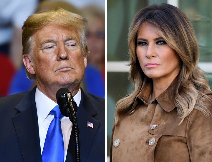 Donald and Melania Trump side by side image