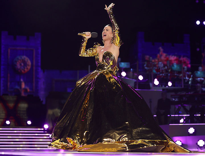 Katy Perry performing at King Charles coronation concert