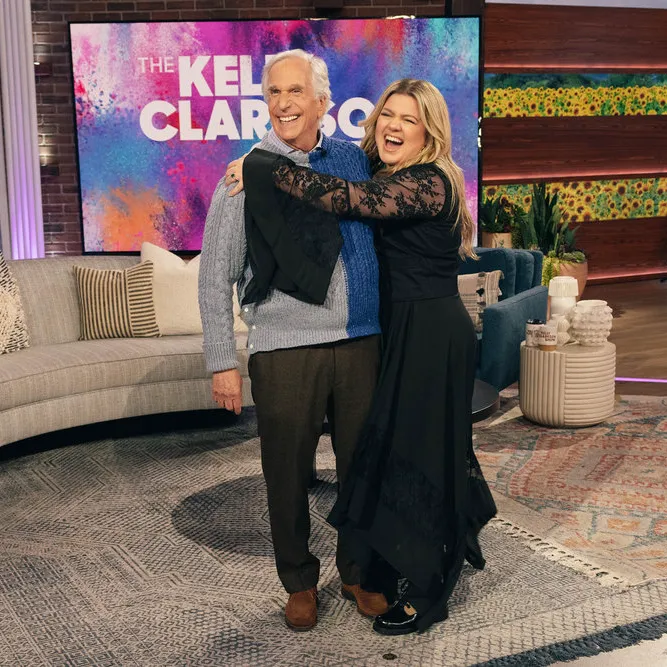 Kelly Clarkson sheer black lace dress The Kelly Clarkson Show