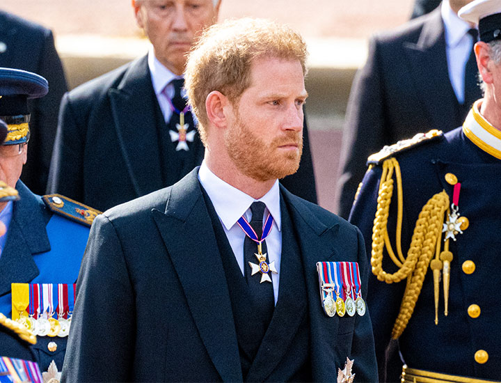 Prince Harry at the Queen's funeral