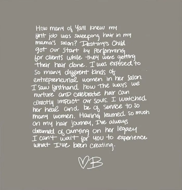 Beyonce personal message Instagram