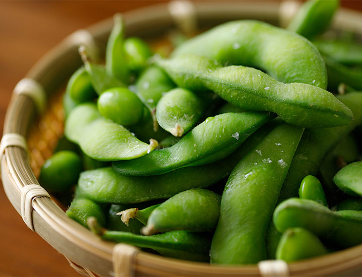 Bowl of edamame