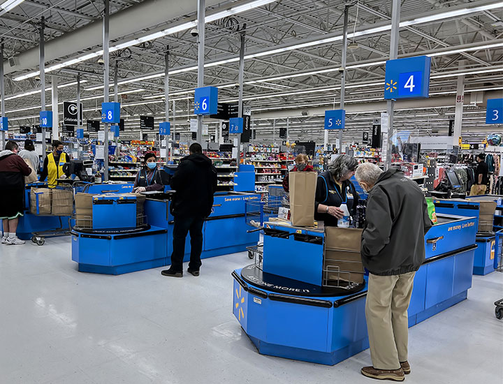 walmart checkout store registers