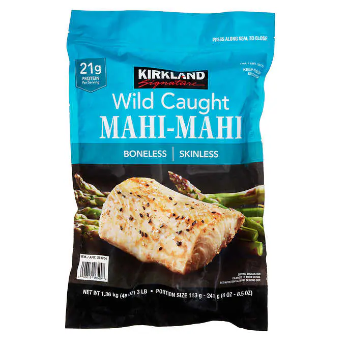 costco kirkland frozen mahi mahi fish product