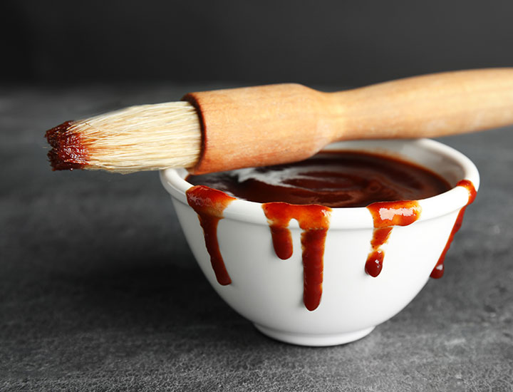 Cup of barbecue sauce