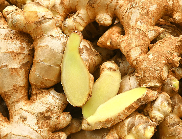 Sliced ginger