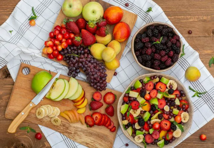 Berries and apples